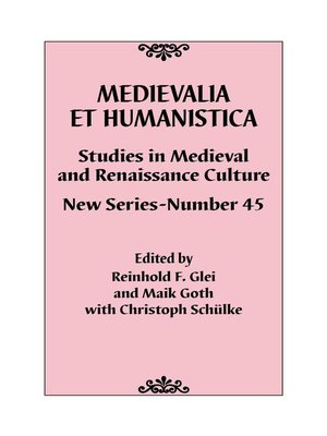 cover image of Medievalia et Humanistica, No. 45
